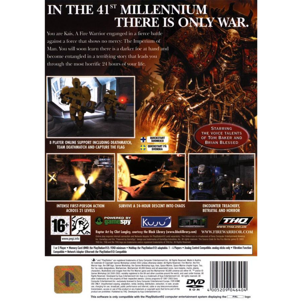 Warhammer 40,000: Fire Warrior back cover