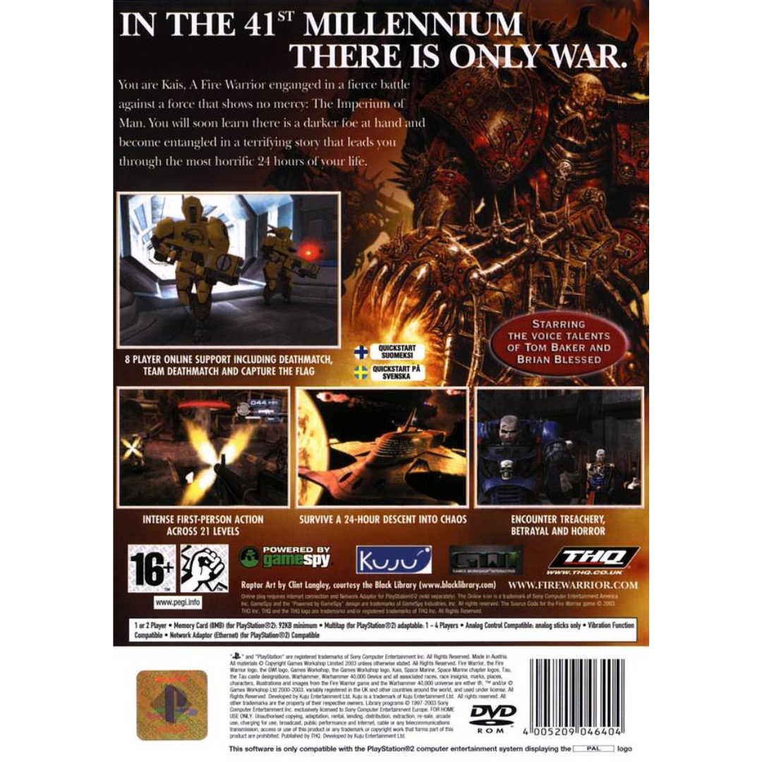 Warhammer 40,000: Fire Warrior back cover